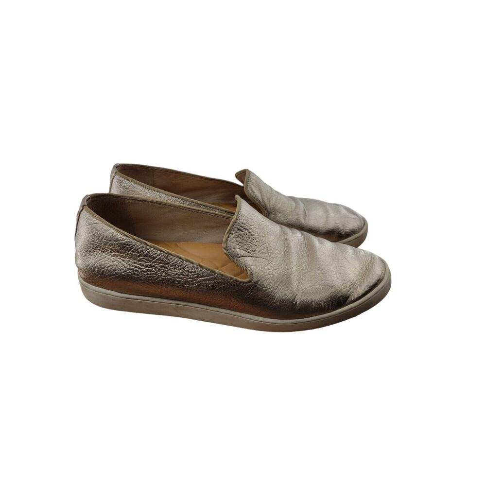 Birdies The Swift In Gold Leather Slip‎ On Sneakers Womens Size 9 Casual Comfort